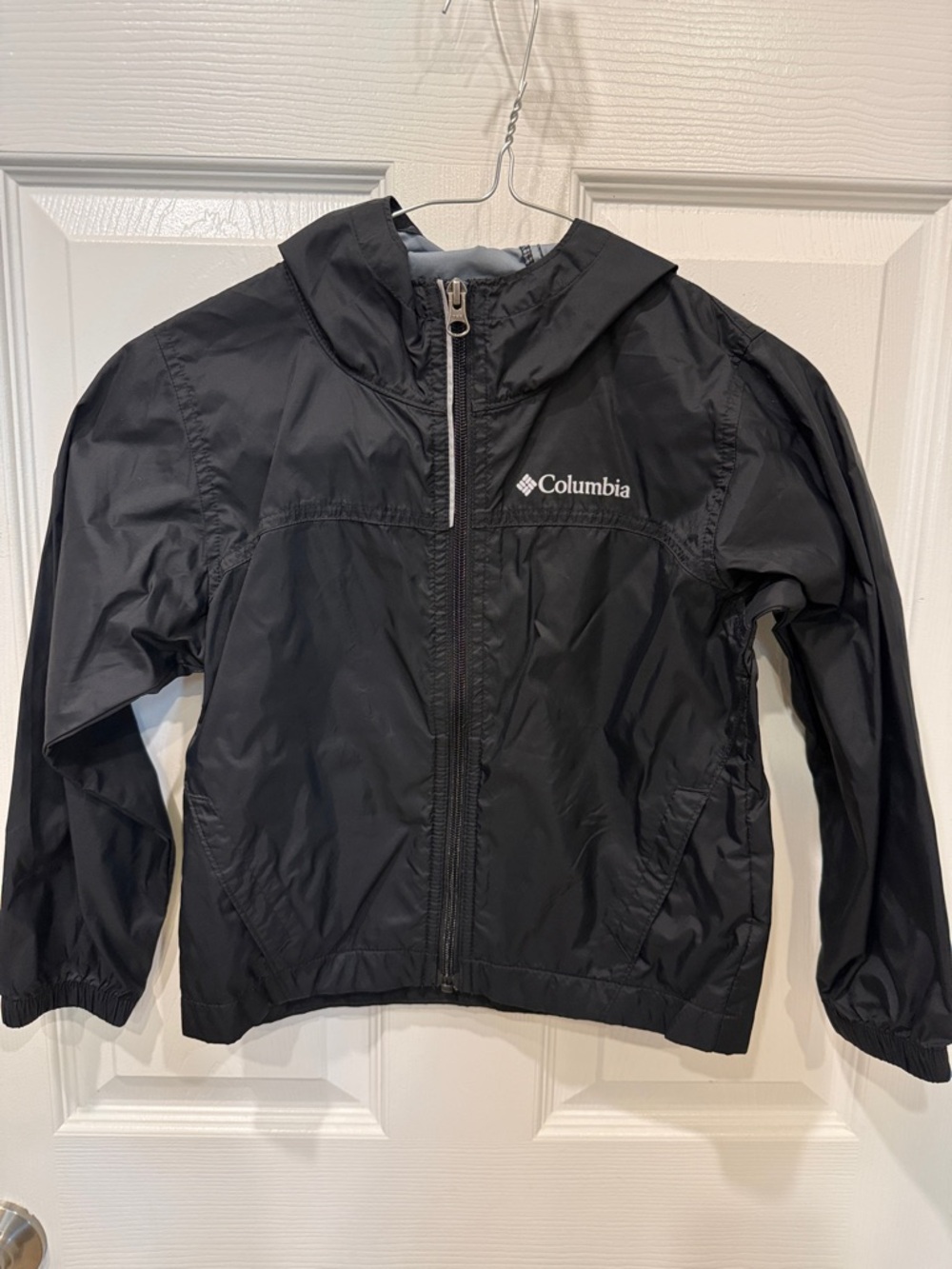 Kids Columbia Black Hooded Lightweight Jacket XXS (4/5)